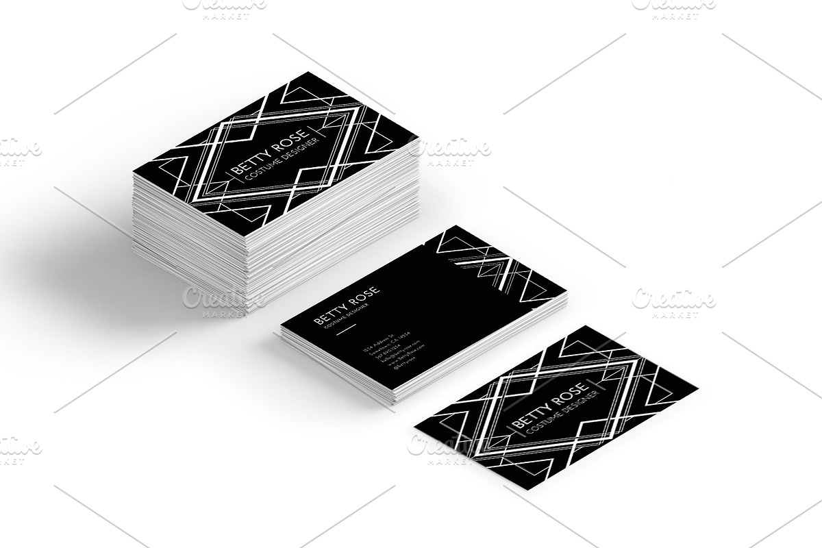 Modern Deco Business Card Templates, a Business Card Template by Nova Donna (Photo 5 of 5)