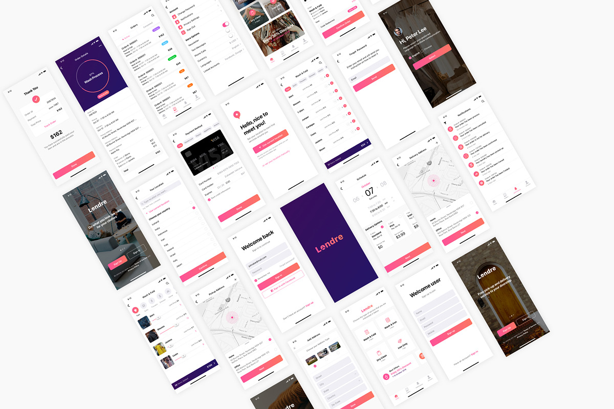 Laundry & Dry Cleaning App, an UI Kit Template by flr.24 (Photo 2 of 2)