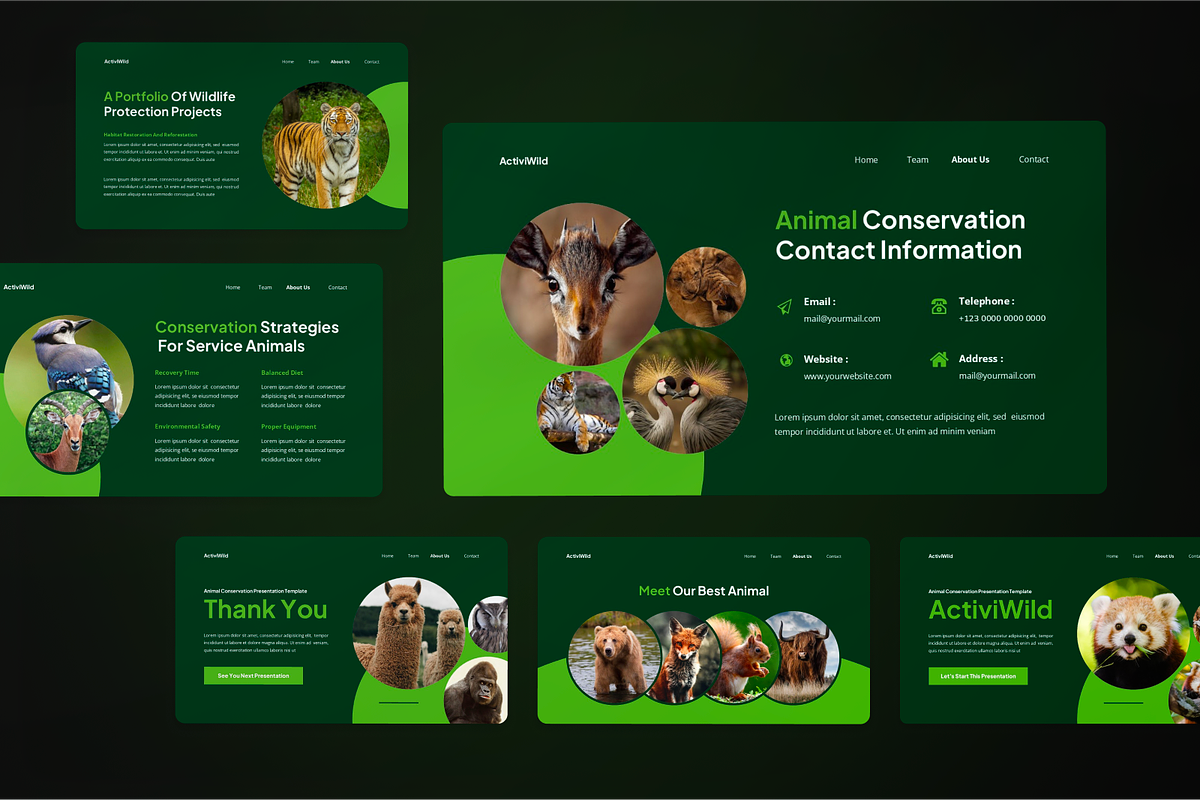 Animal Conservation Google Slide, a Presentation Template by SquidPixey (Photo 7 of 7)