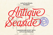 Antique Seaside, a Script Font by Letter Fresh (Thumbnail 13 of 13)