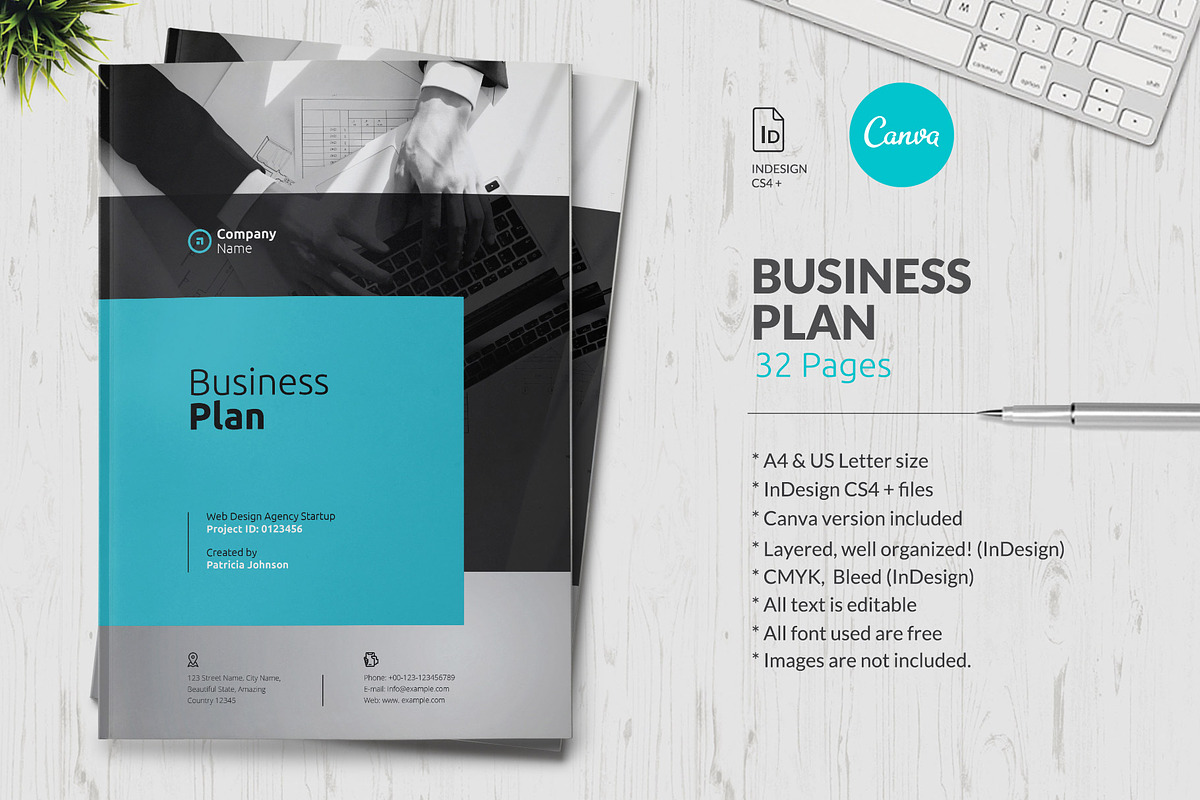 Canva Business Plan, a Marketing Template by Sabin (Photo 1 of 7)