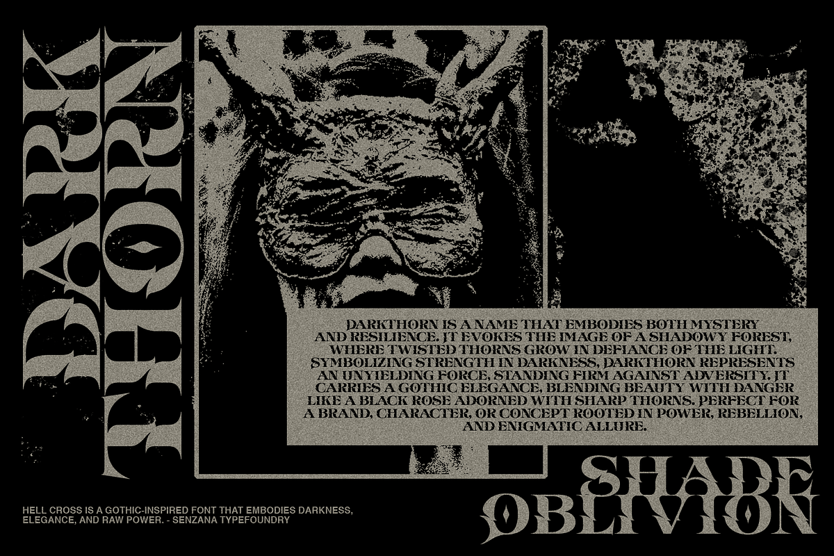 Hell Cross, a Blackletter Font by senzana (Photo 5 of 8)
