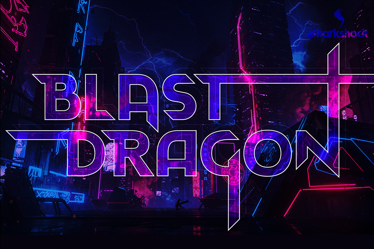 Blast Dragon, a Font by Sharkshock (Photo 1 of 6)