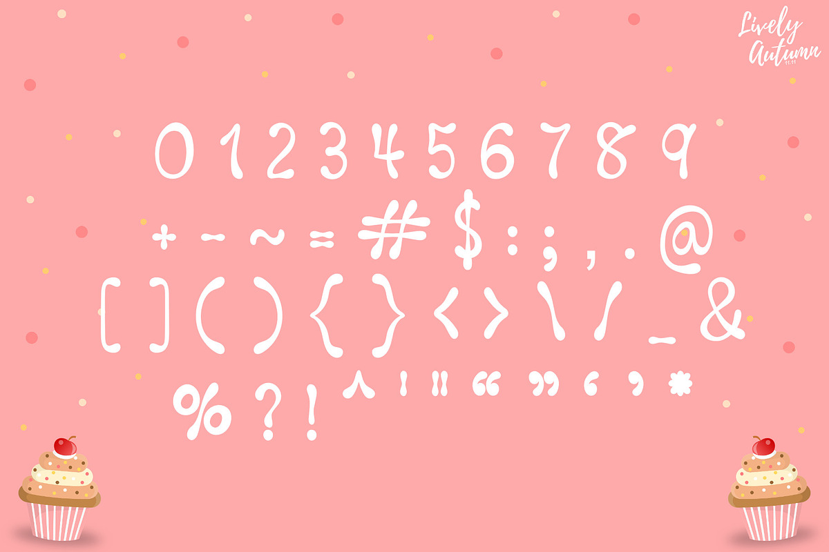 Sweet Treats | Handwriting font, a Handwritten Font by LivelyAutumn11.11 (Photo 3 of 5)