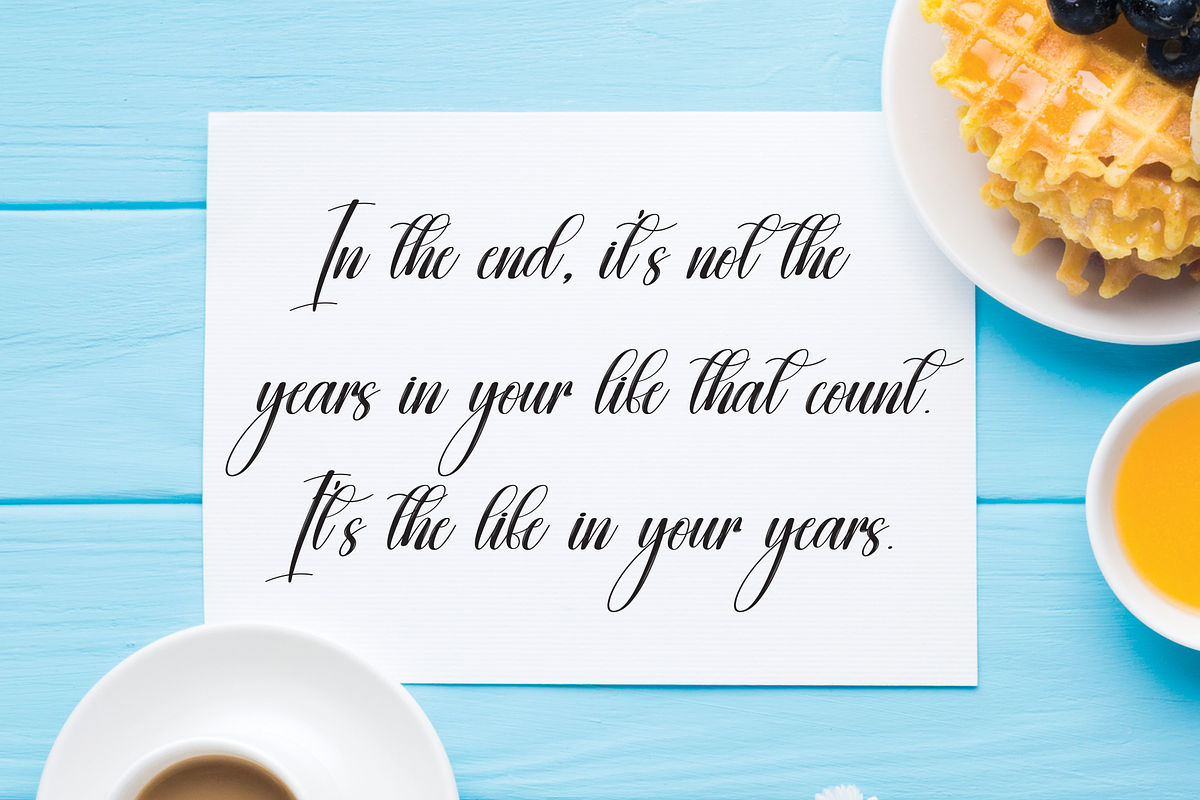 Santana | Script Font, a Handwritten Font by Scratchones (Photo 5 of 9)