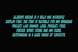 Globoys Racing Font