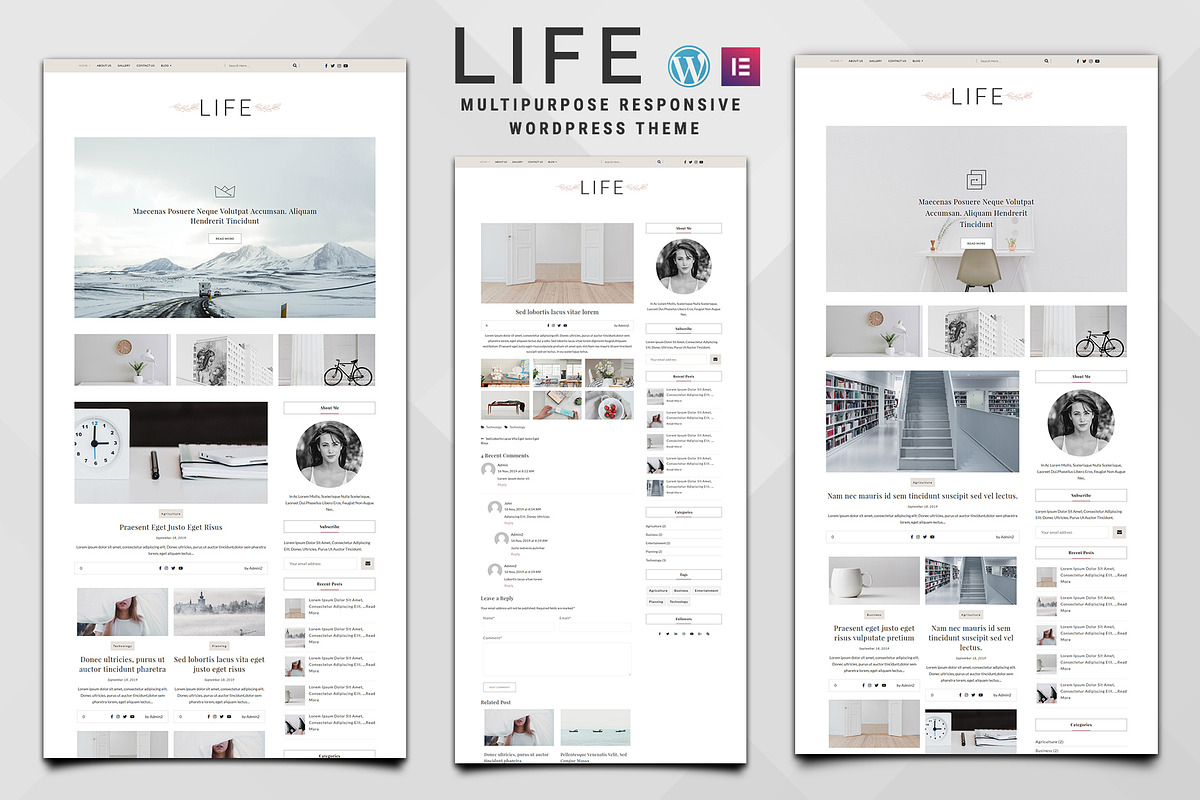 Life - WordPress Blogger Theme, a WordPress Template by Pennyblack Templates