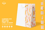 Carrier Size Gift Bag Mock-up, a Print Template by Branda Keeps (Thumbnail 1 of 17)