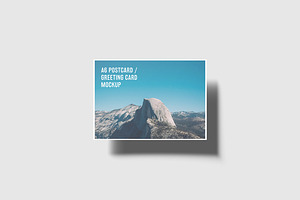 A6 Landscape Flyer, Postcard Mockup