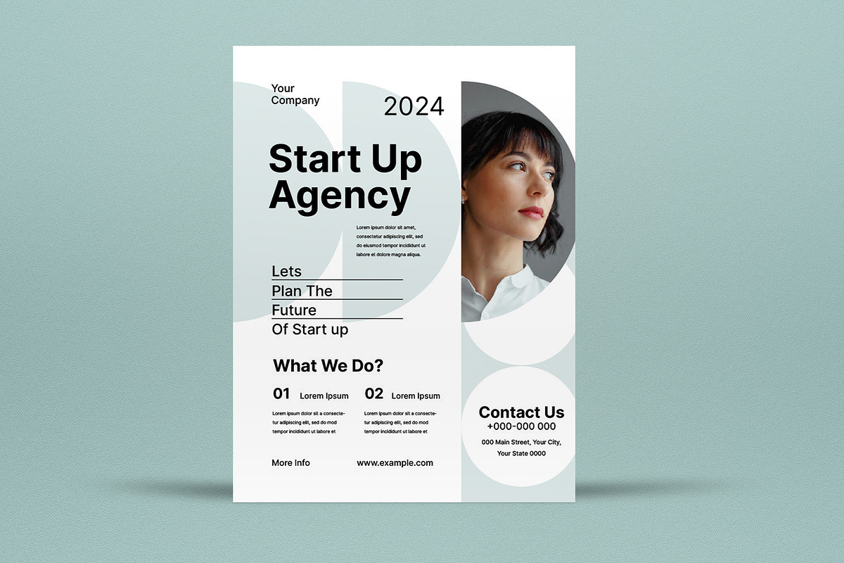 Minimalist Start Up Agency Flyer, a Resume Template by graphicook (Photo 2 of 3)