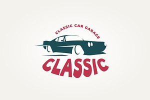 classic car garage icon logo design, a Branding & Logo Template by Blazybone