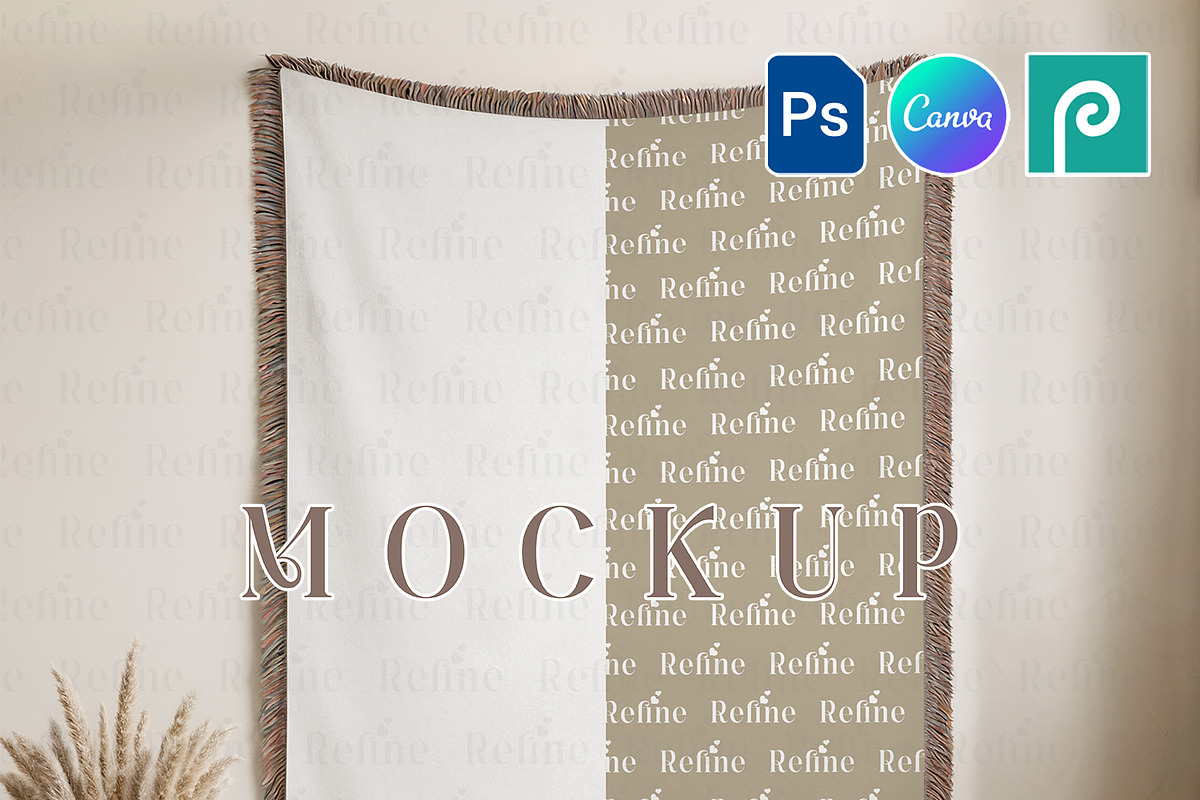 Woven Blanket Mockup, a Mockup by Mie Mockup Studio (Photo 1 of 8)