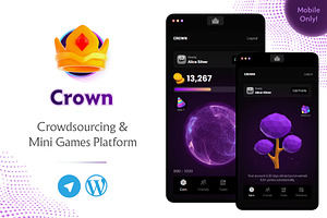 Crown — WordPress Telegram Mini Game, a HTML Template by Luminous Thirty-Three Inc