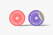 Round Sticker Mockups, a Merchandise Mockup by artimasa (Thumbnail 5 of 6)