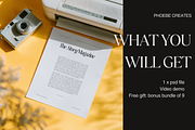 Retro US Letter Mockup with Camera, a Design Template by PhoebeCreates (Thumbnail 2 of 6)