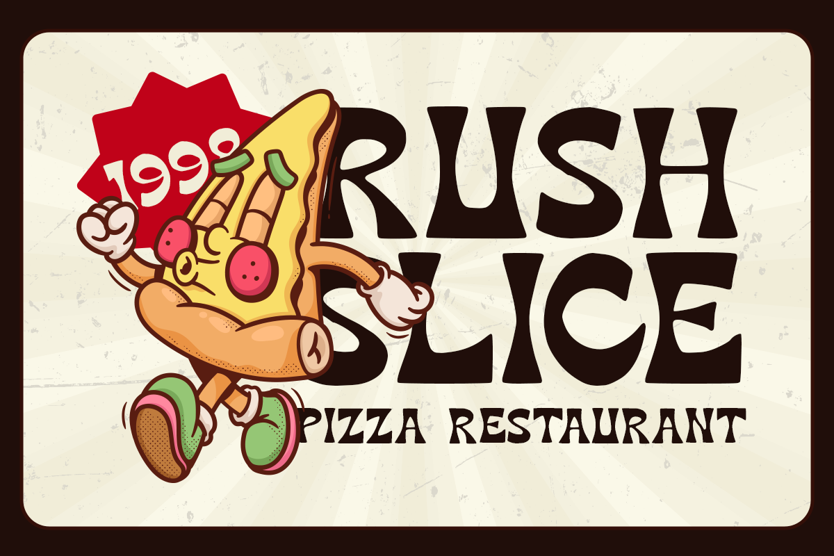 Ronale - Retro Food Font, a Serif Font by Pandeka Studio (Photo 2 of 9)