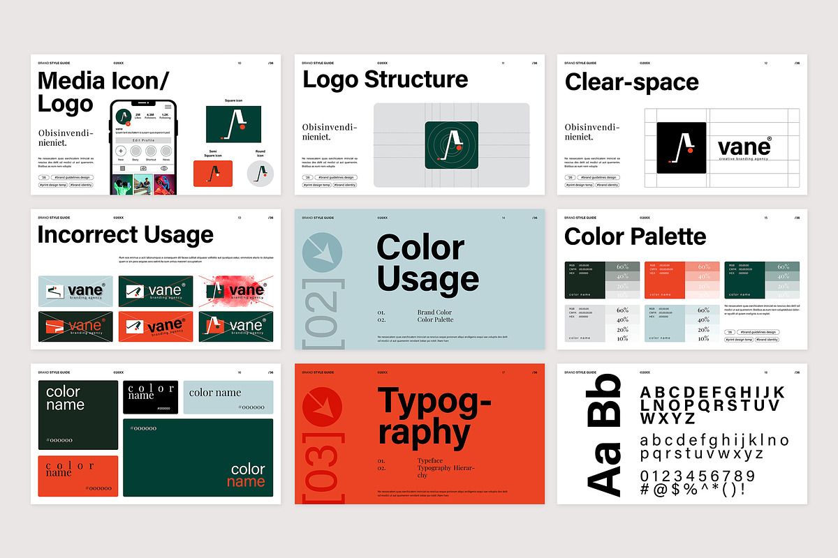 Brand Identity Guidelines Template, a Presentation Template by E-Type (Photo 3 of 5)