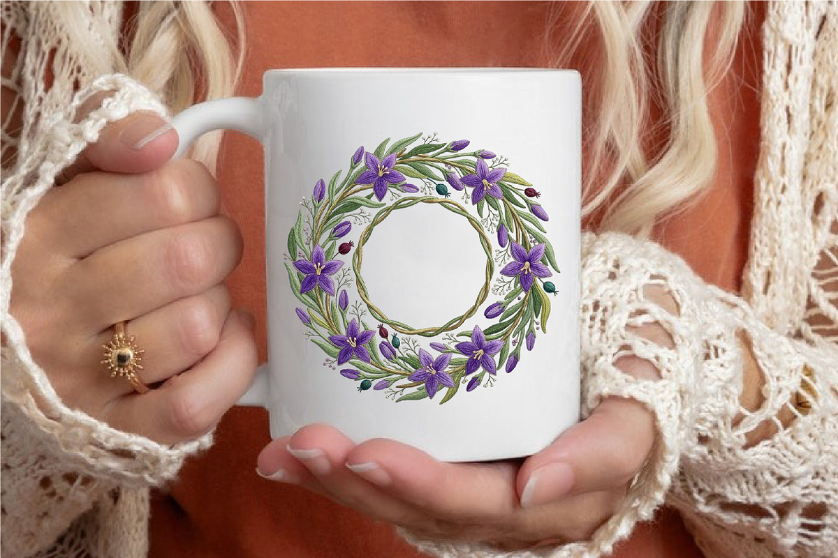 Periwinkle Flower Sublimation Design, an Illustration by designcity5 (Photo 4 of 4)
