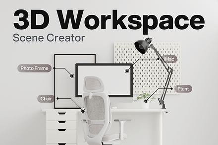 Workspace - 3D Workspace Creator, a Furniture 3D Model by Illustraly Design