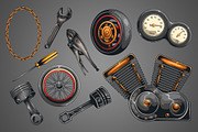 Motorcycle Illustrations Builder, an Illustration by TSV Art Collective (Thumbnail 4 of 5)