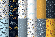Dinosaur fossils patterns pack, a Pattern Graphic by Brandianna (Thumbnail 2 of 4)