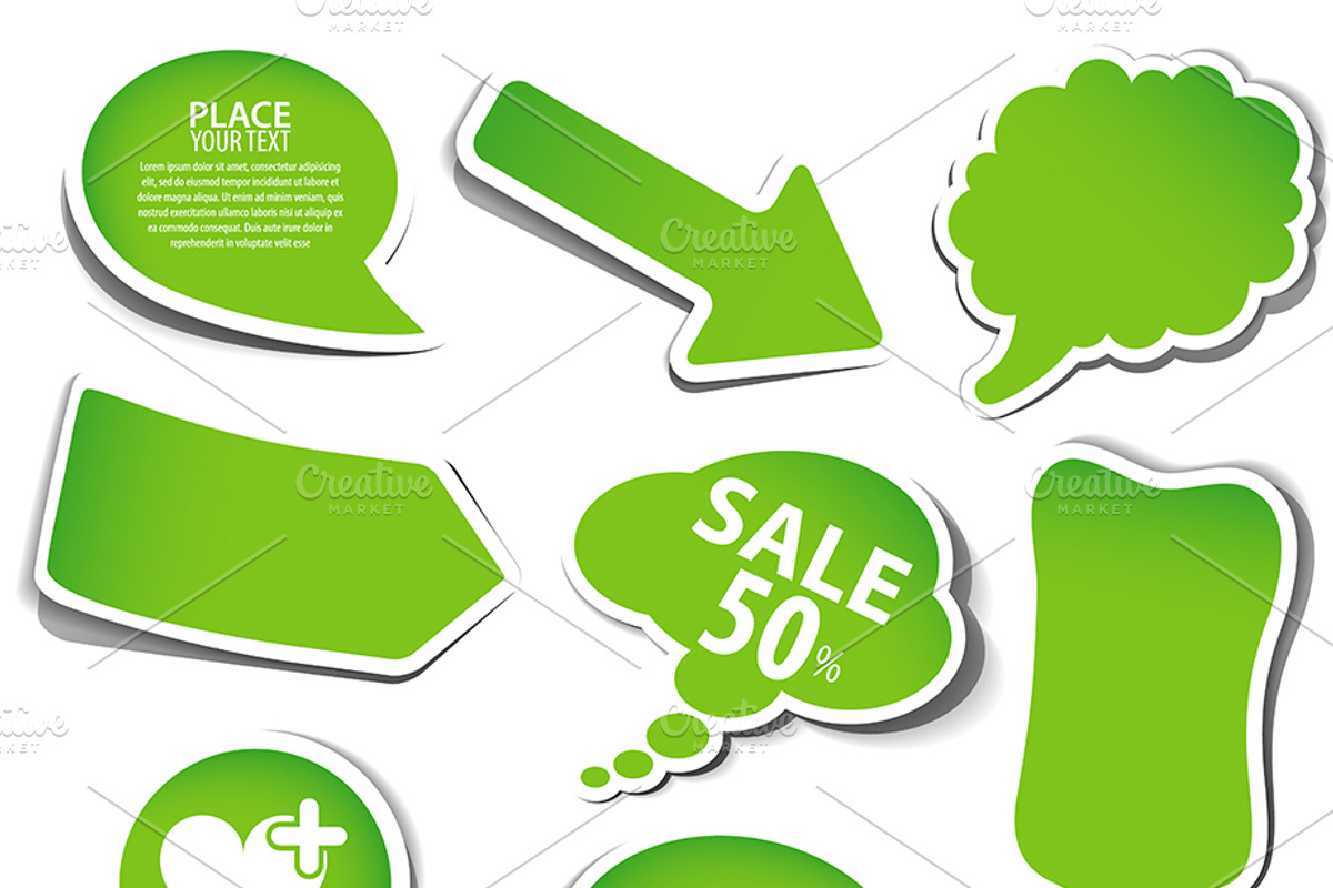 Speech Bubbles, Social Media Sticker, a Decorative Illustration by TAlex (Photo 3 of 7)