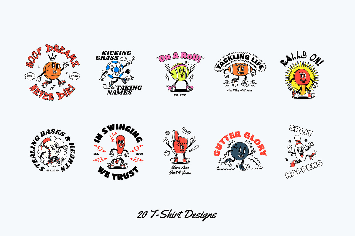 Sporty Squad Cartoon Characters, an Illustration by The Isian (Photo 6 of 11)