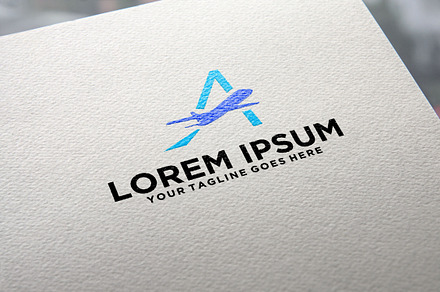 Aviation School Airplane logo design