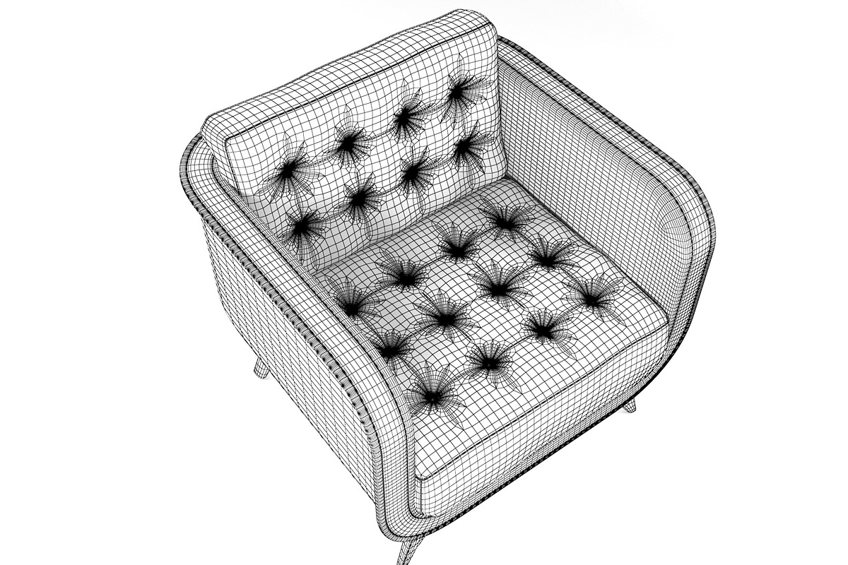 Brando armchair, a Furniture 3D Model by inDahouze (Photo 10 of 10)