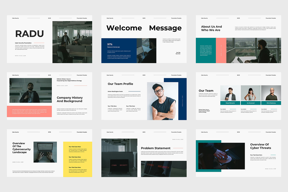 Radu : Cyber Security Powerpoint, a Presentation Template by Punkl Camp (Photo 2 of 9)