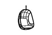 Hanging Egg Chair Silhouette Bundle, an Illustration by Designer_Momina (Thumbnail 49 of 51)