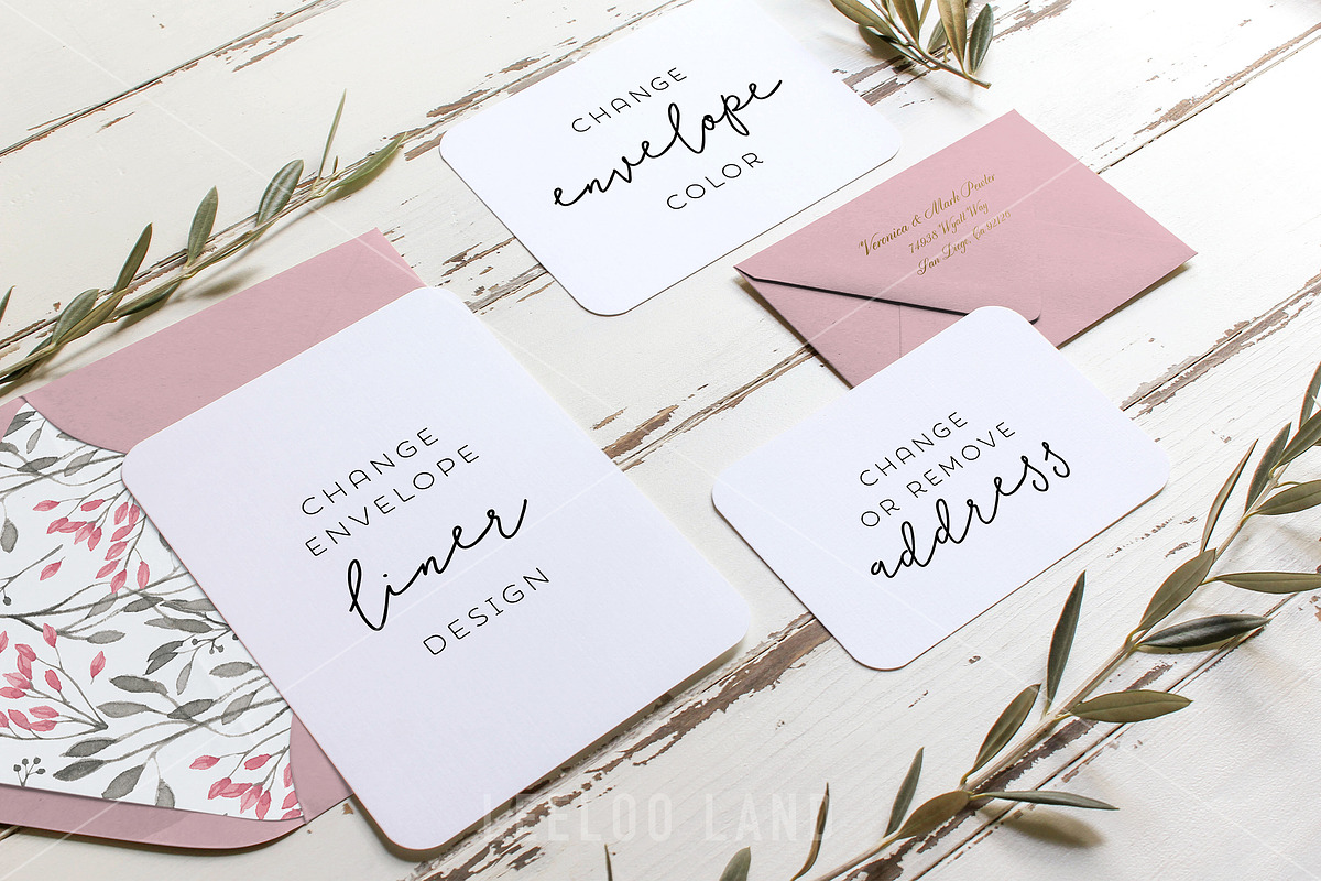 Rustic Wedding Suite Mockup Olive 3, a Print Template by ILLONA GRAPHICS (Photo 3 of 5)