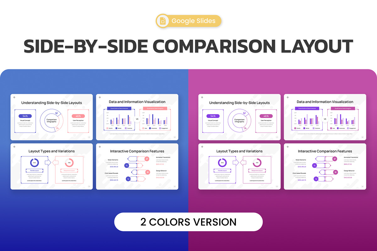 Side-By-Side Comparison Layout GSL