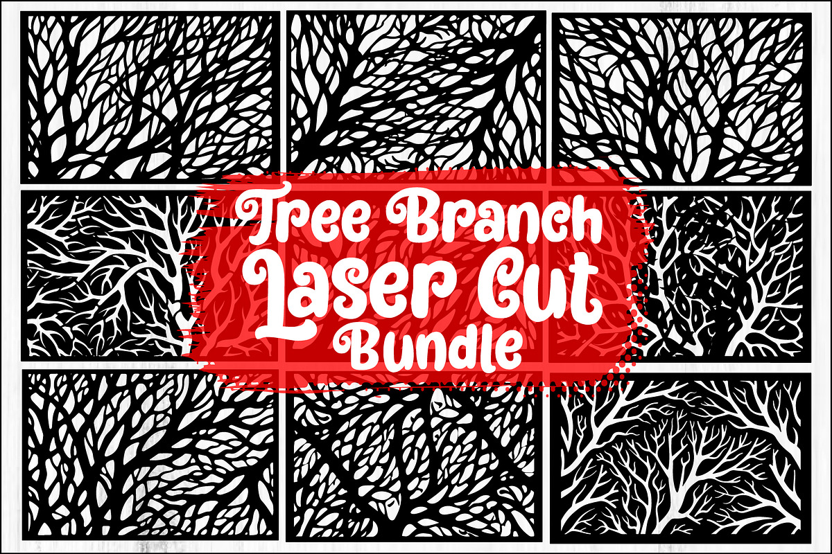 Tree Branch Laser Cut Panel Bundle, a Graphic by BIPLOB EXPERT (Photo 1 of 11)