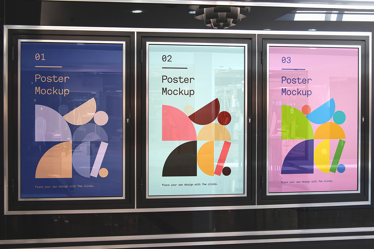 Posters Mockup Mall Center, a Product Mockup by Asylab (Photo 1 of 5)
