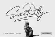 Sweetcatty - A Signature Font, a Script Font by overlaytemplates (Thumbnail 1 of 7)