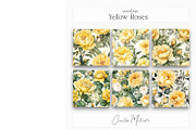 Watercolor Yellow Roses Paper, a Texture Graphic by Creative Matrix82 (Thumbnail 4 of 5)