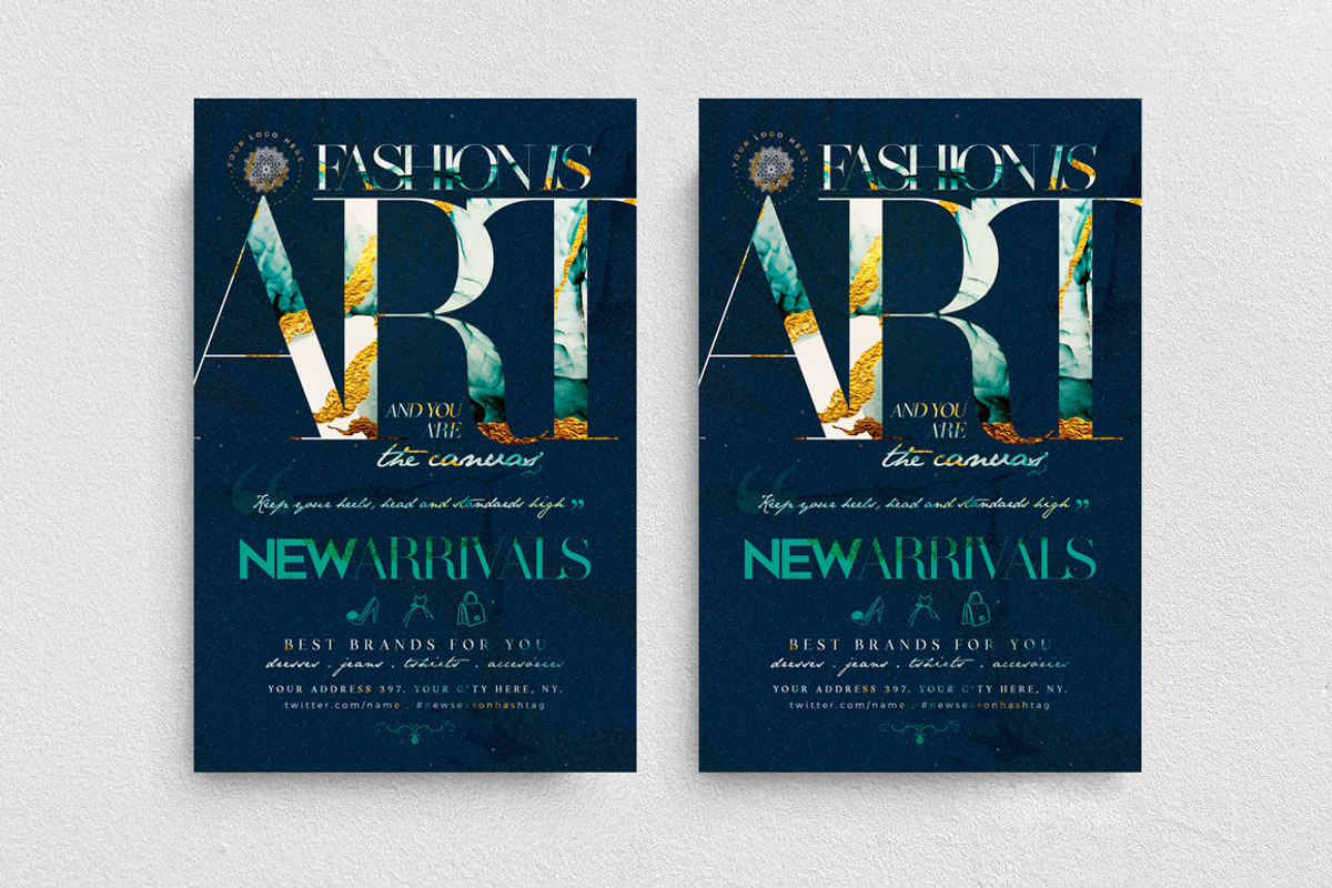 Fashion Is Art Flyer Template, a Flyer Template by Touringxx Creative Studio (Photo 1 of 3)