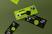 Music Festival Ticket, a Card Template by graphicook (Thumbnail 2 of 3)