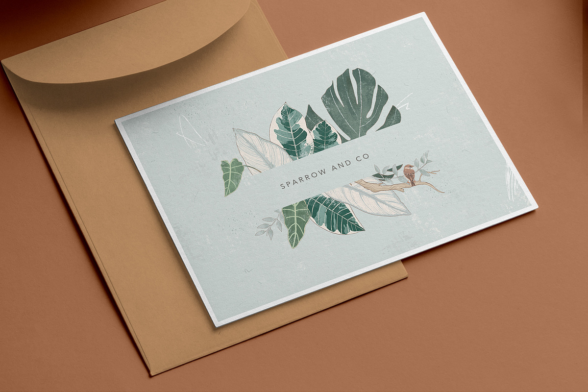 Rustic Tropical Leaves Collection, an Illustration by imajineko (Photo 9 of 13)