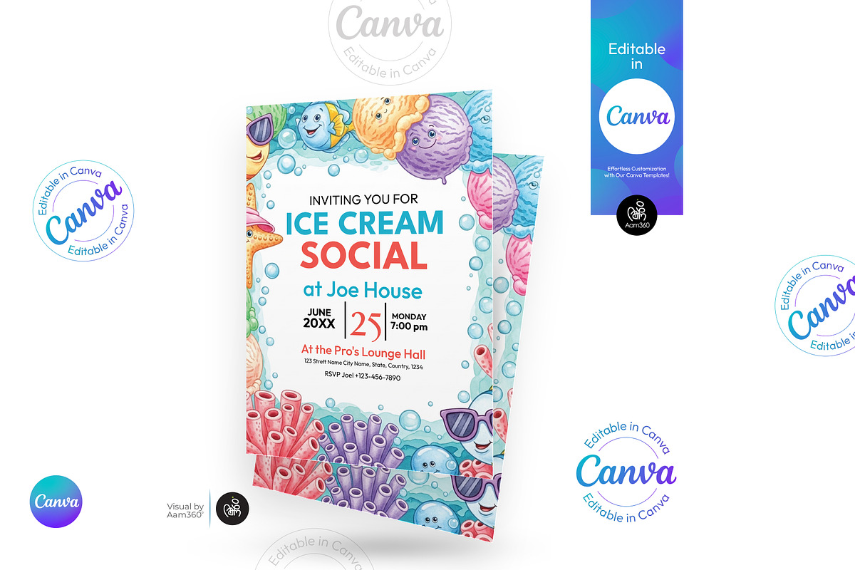 Ice Cream Social Flyer, a Flyer Template by Aam360 (Photo 1 of 3)