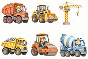 Construction Vehicles Clipart, a Transportation Illustration by Villa 11 Estudio (Thumbnail 5 of 9)