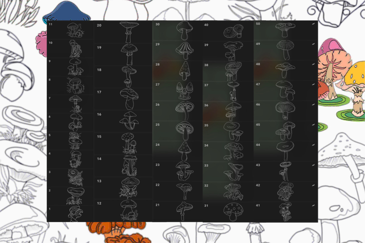 Mushrooms Digital Stamps, a Graphic by Favorites_Art (Photo 4 of 15)