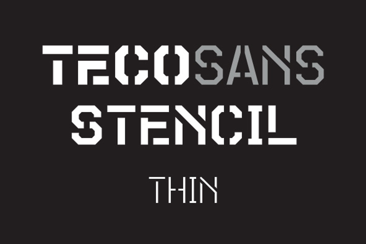 Teco Sans Stencil Thin