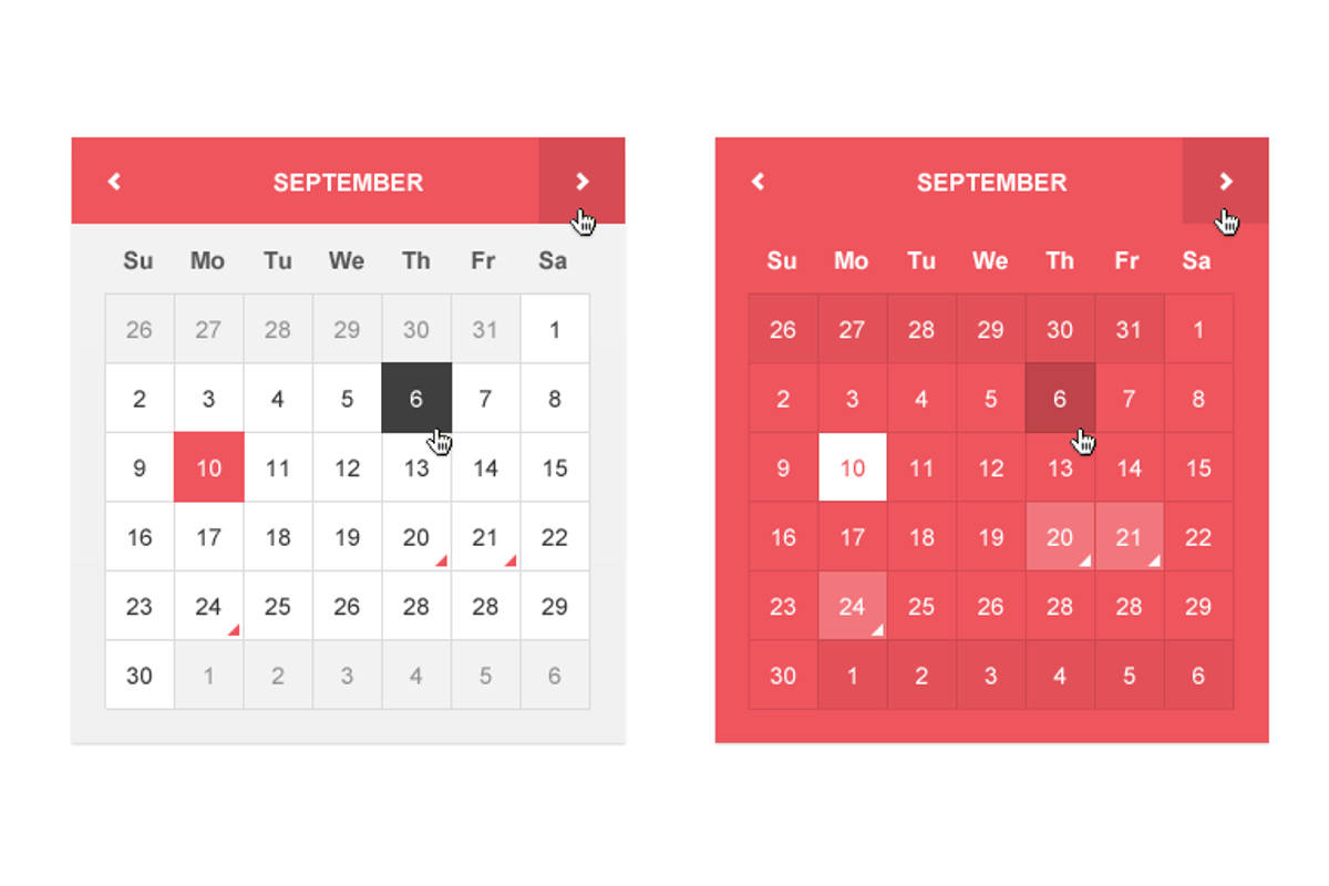 Flat Minimalistic Calendar Widgets, a Templates & Theme by Ondrej Lechan (Photo 3 of 5)
