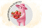 Whimsical Pink Summer Poolside Clipa, an Illustration by SVGArt (Thumbnail 6 of 9)