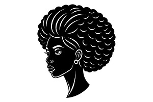 Afro woman head, an Illustration by Mark1987