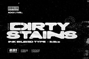 Dirty Stains - Ink Bleed Type, a Symbol Font by ikiiko (Thumbnail 1 of 7)
