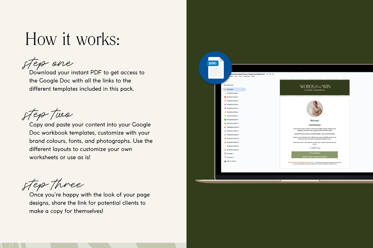 Google Docs Workbook Template, a Presentation Template by Our Polished Pages (Photo 6 of 7)