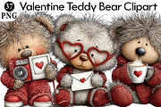 Valentine Teddy Bear Set, an Illustration by Daily.Designs (Thumbnail 1 of 8)